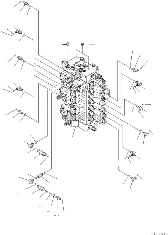 Belparts Komatsu खुदाई नियंत्रण वाल्व PC300-7 723-47-26105 मुख्य नियंत्रण वाल्व