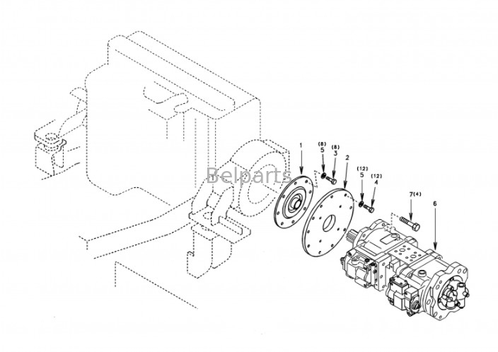 Belparts खुदाई वोल्वो 360 ec360 ec210blc ec460 खुदाई हाइड्रोलिक मुख्य पंप assy SA 7220-00700
