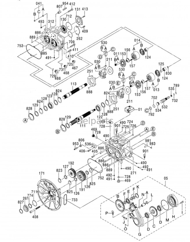 ZX470-5G हाइड्रोलिक पंप बेल पार्ट्स हिताची के लिए खुदाई मशीन मुख्य पंप 4633472 9184686