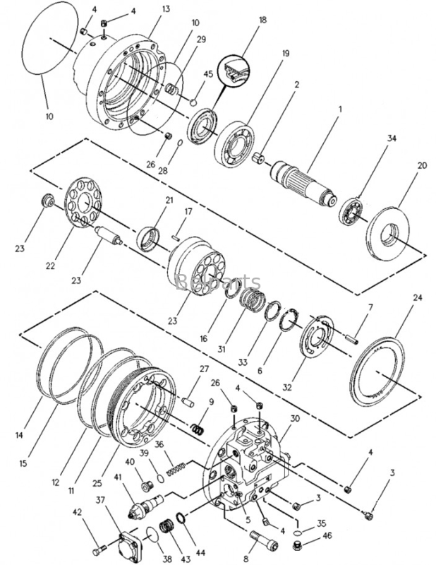 बेल पार्ट्स एक्सकेवेटर ट्रैवल मोटर Assy For E315D Final Drive Assy 1026433 1076553