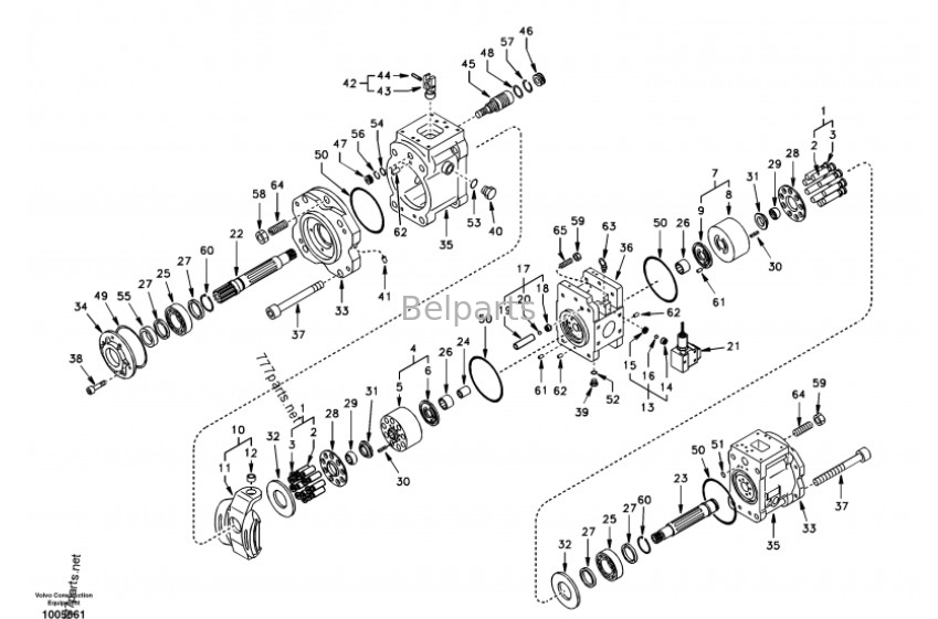 खुदाई मशीन के भाग TM60 R320LC-7 R305-7 यात्रा मोटर Assy 39Q8-42100