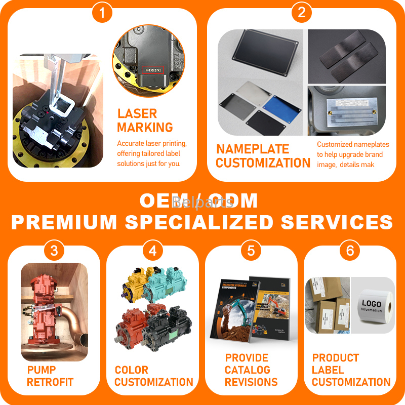 12G 130G 140G 160G हाइड्रोलिक पंप उत्खनन के स्पेयर पार्ट्स 6E-1279 6E1279 अक्षीय पिस्टन पंप के लिए