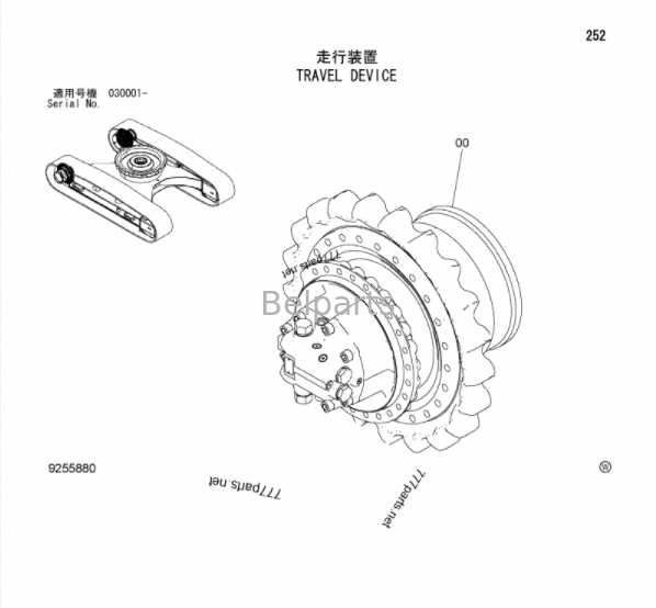 ZX270-3 ZX270LC-3 ZX280-3 ZX280LC-3 Travel Gearbox for Hitachi Excavator Spare Parts 9255880 9256990 Walking Reducer