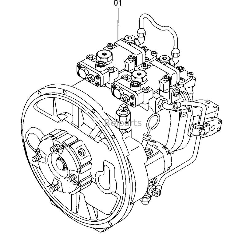 EX200-5 EX210-5 EX220-5 EX230-5 मुख्य हाइड्रोलिक पंप हिताची एक्सकेवेटर स्पेयर पार्ट्स के लिए 9150726 9152668 9151945 9155142 HPV0102 HPV102 अक्षीय पिस्टन पंप