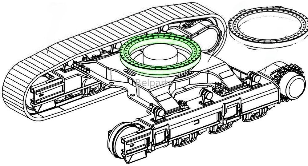 EX220-5 ZX230 EX230H-5 EX230LC-5 EX270H-5 EX280H-5 हिटाच उत्खनन मशीन स्पेयर पार्ट्स के लिए स्लीविंग असर 9154037 स्लीव रिंग OEM
