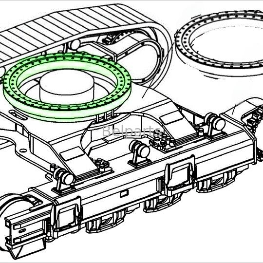 U27-4 कुबोटा एक्सकेवेटर स्पेयर पार्ट्स RH418-19110 स्लीव रिंग स्विंग सर्कल OEM के लिए स्लीविंग असर