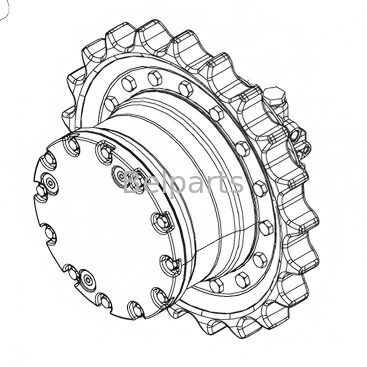 जॉन डीयर 15 फाइनल ड्राइव मिनी एक्सकेवेटर पार्ट AT111860 AT111858 ट्रैवल मोटर रिड्यूसर
